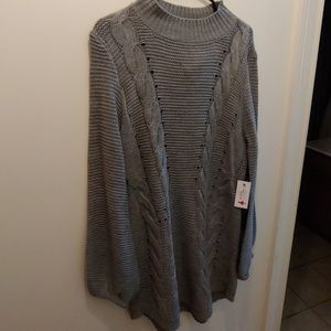 Gray sweater dress